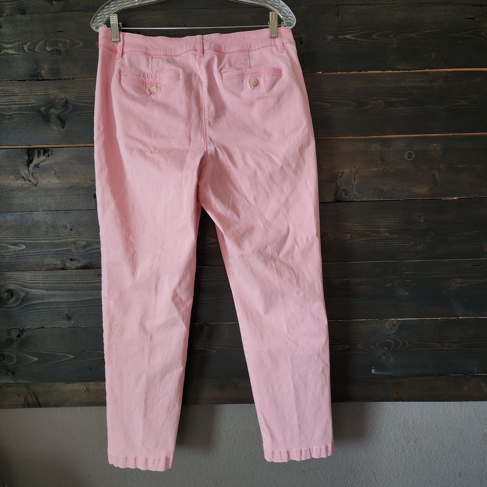 Tommy Bahama Ankle Casual Pants Womens 10 Pink Stretchy Beach Mid Rise 32x28 - Picture 4 of 13